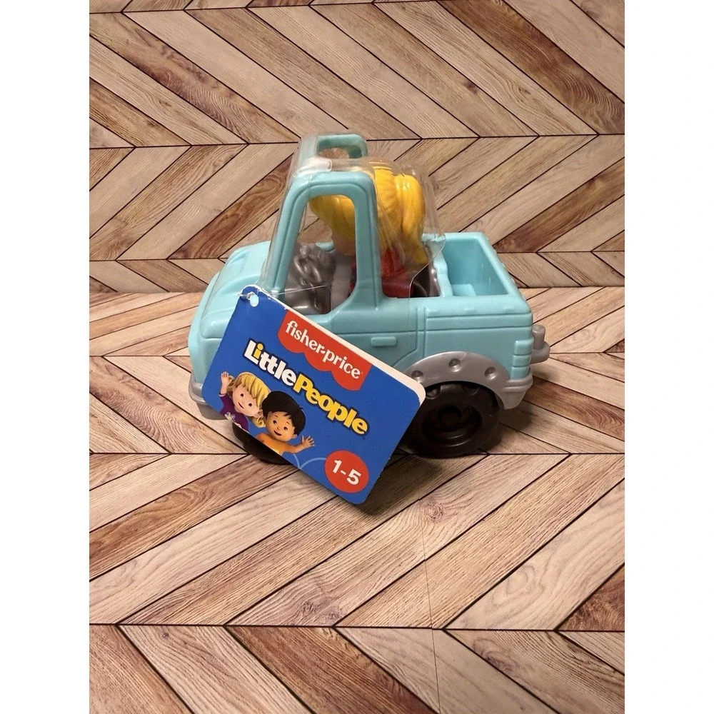 Fisher Price Little People Blue Pick Up Truck Jeep Help A Friend W/figure